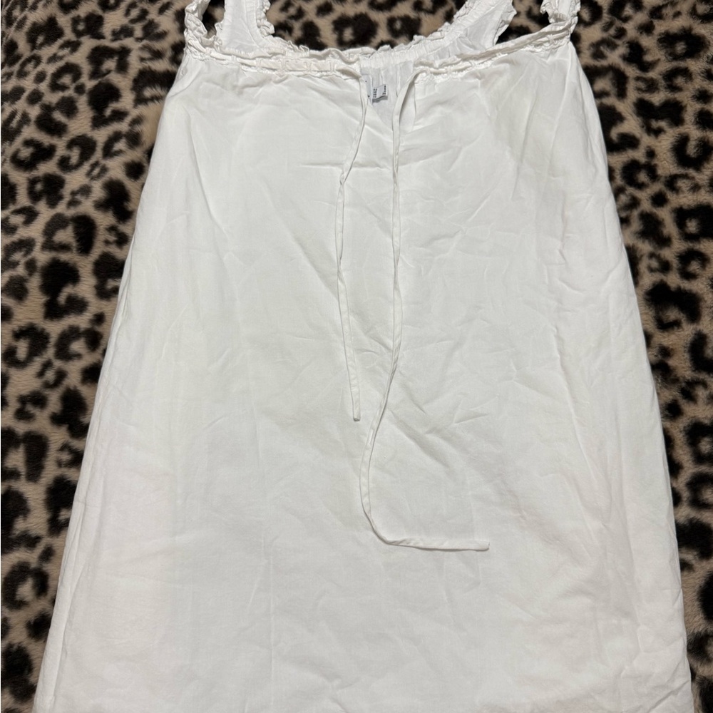 Princess Polly White Tie-Front Sleeveless BabyDoll Dress